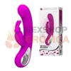 Vibrador 12 funciones con estimulador de clitoris y recarga USB